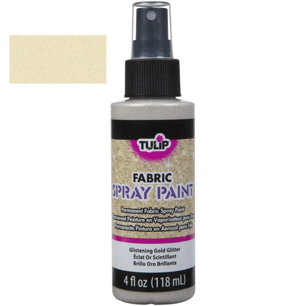 Tulip Fabric Spray Paint Gold Glitter / Spray para Tela con Purpurina Oro Pintura para Tela Tulip