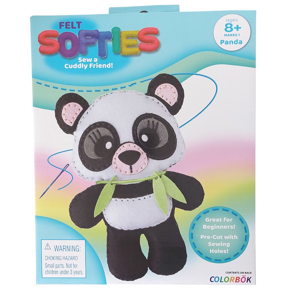 Colorbok Felt Softie Kit Panda / Kit Para Armar un Panda de Fieltro