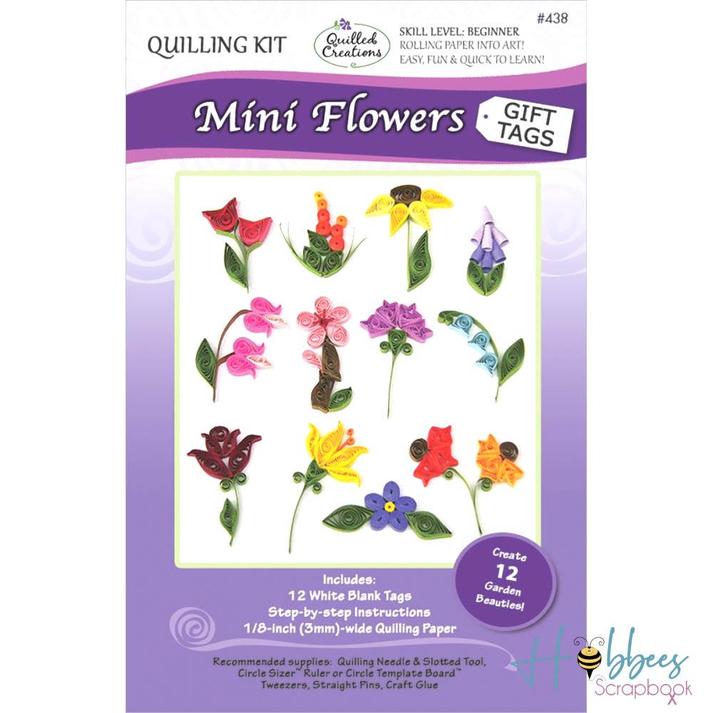 Mini Flower Quilling Kit / Kit de Filigrana de Mini Flores Adornos / Embellishments Quilled Creations