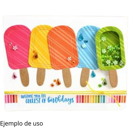 Suaje de Paleta de Hielo Shaker Dados de Corte / Suajes / Troqueles Hobbees