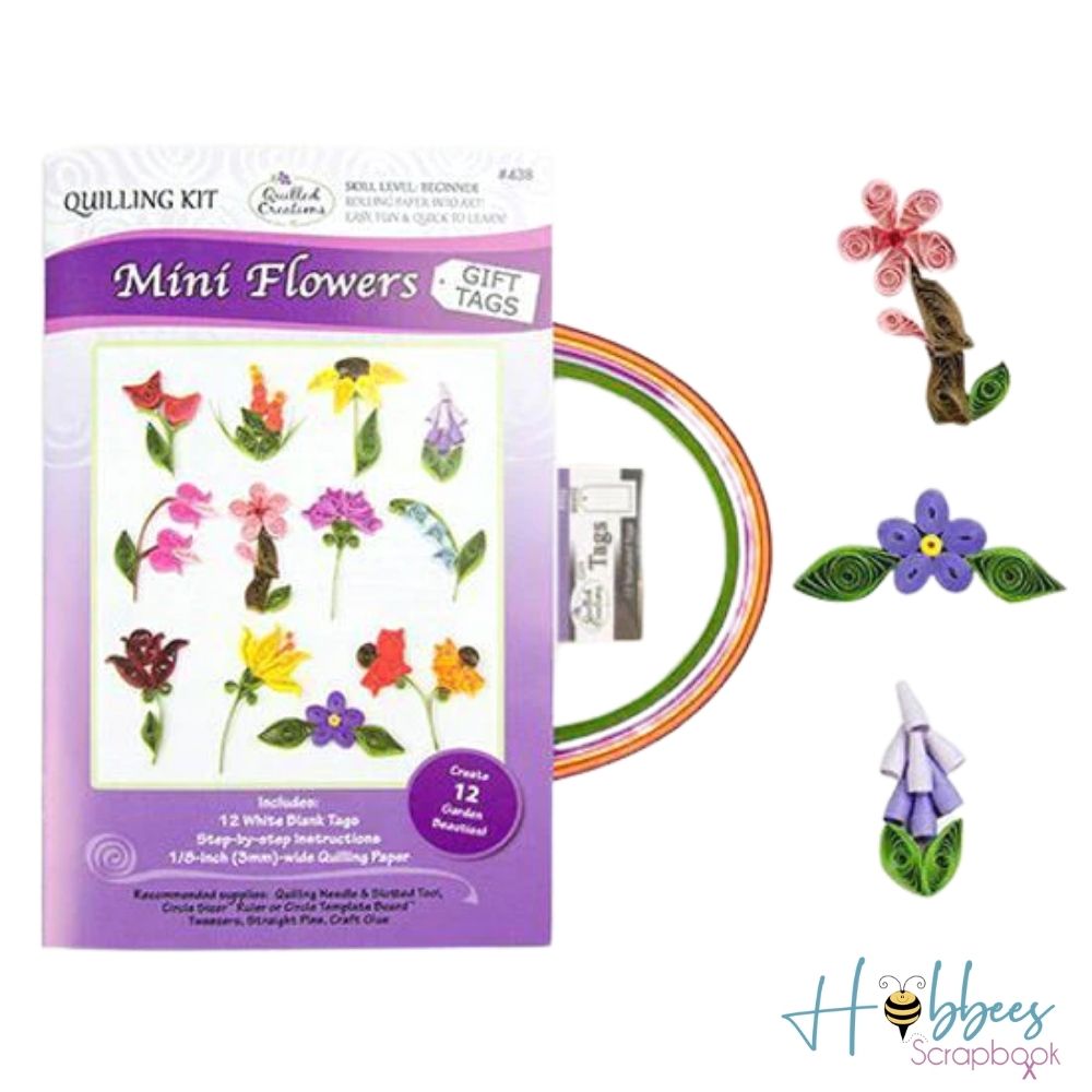 Mini Flower Quilling Kit / Kit de Filigrana de Mini Flores Adornos / Embellishments Quilled Creations