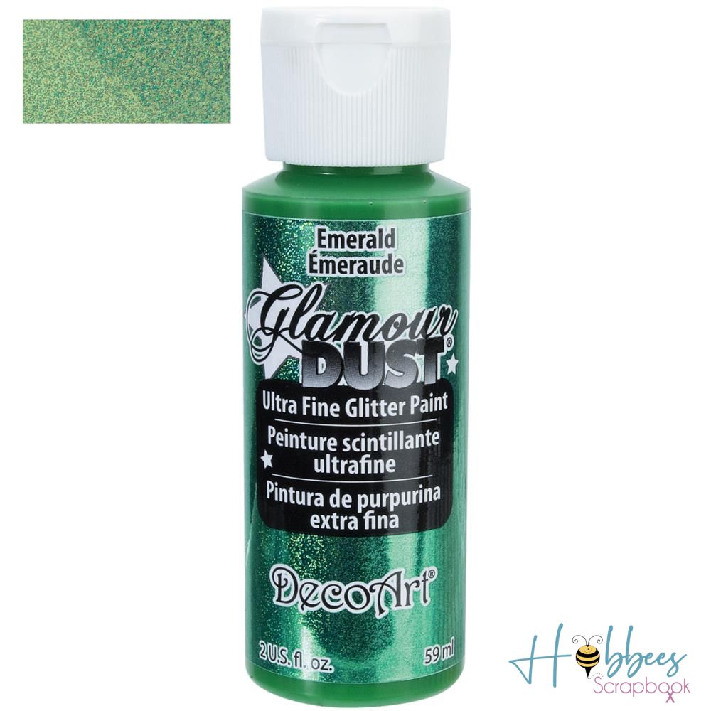 Glamour Dust Glitter Paint Emerald / Pintura con Purpurina Esmeralda Acrìlicos DecoArt