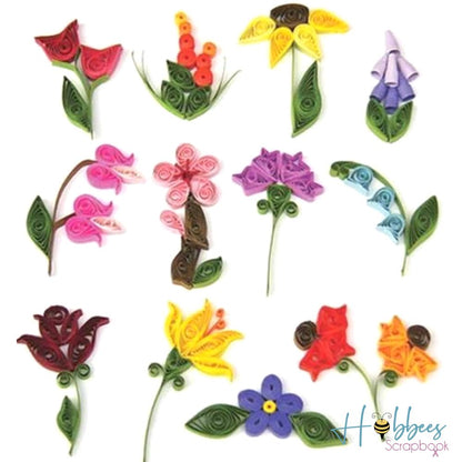 Mini Flower Quilling Kit / Kit de Filigrana de Mini Flores Adornos / Embellishments Quilled Creations