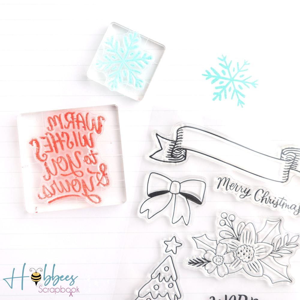 Mittens &amp; Mistletoe Acrylic Clear Stamps / Sellos de Acrílico Manoplas y Muérdago Sellos Crate Paper