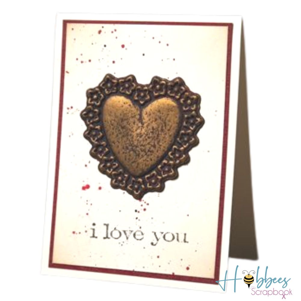 3D Textured Impressions Lucky Love / Folder de Grabado 3D Amor Suerte Descontinuado Sizzix