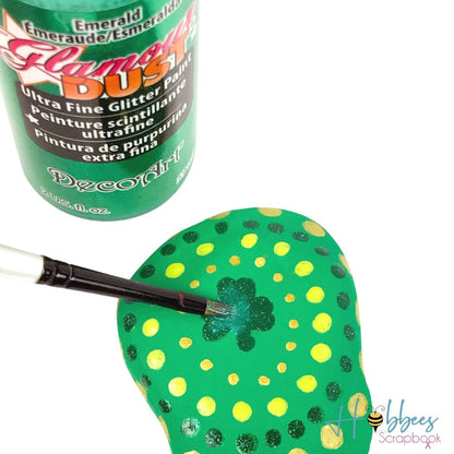 Glamour Dust Glitter Paint Emerald / Pintura con Purpurina Esmeralda Acrìlicos DecoArt