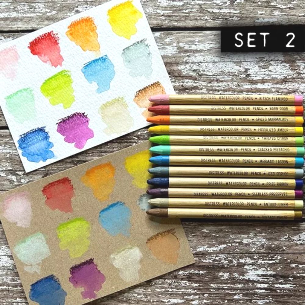 Tim Holtz Distress Watercolor Pencils / Lápices de Acuarela Set 2 Acuarela Ranger