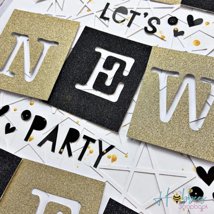 Gold Glitter Adhesive Cardstock / Cartulina Adhesiva Dorada con Brillitos Descontinuado Darice