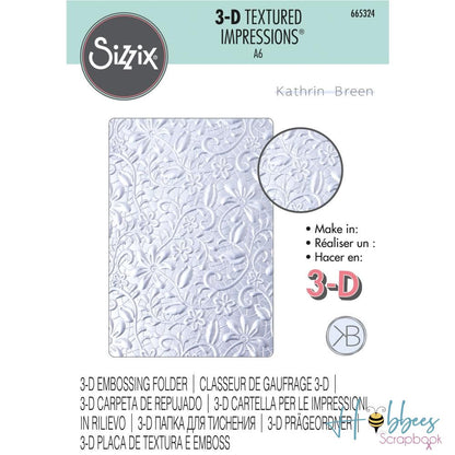 3D Textured Impressiones Lacey / Folder de Grabado de Encaje Folders de Grabado Sizzix