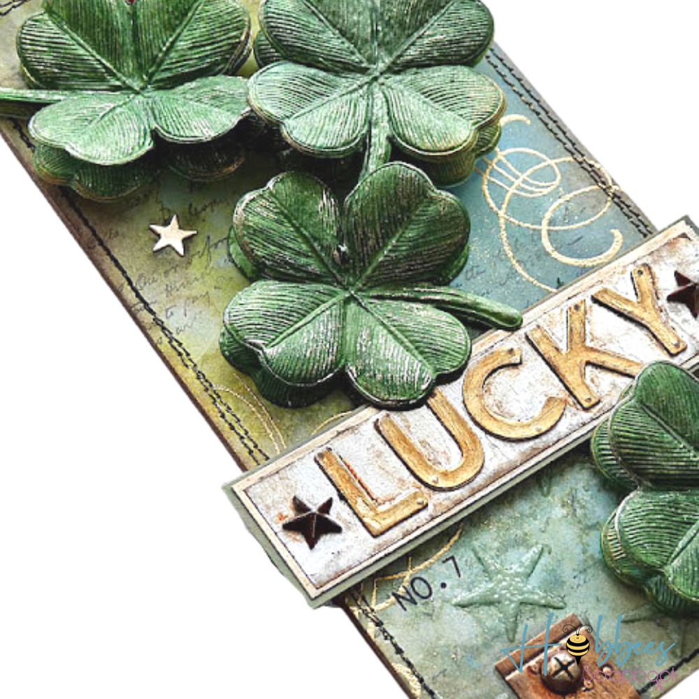 3D Textured Impressions Lucky Love / Folder de Grabado 3D Amor Suerte Descontinuado Sizzix