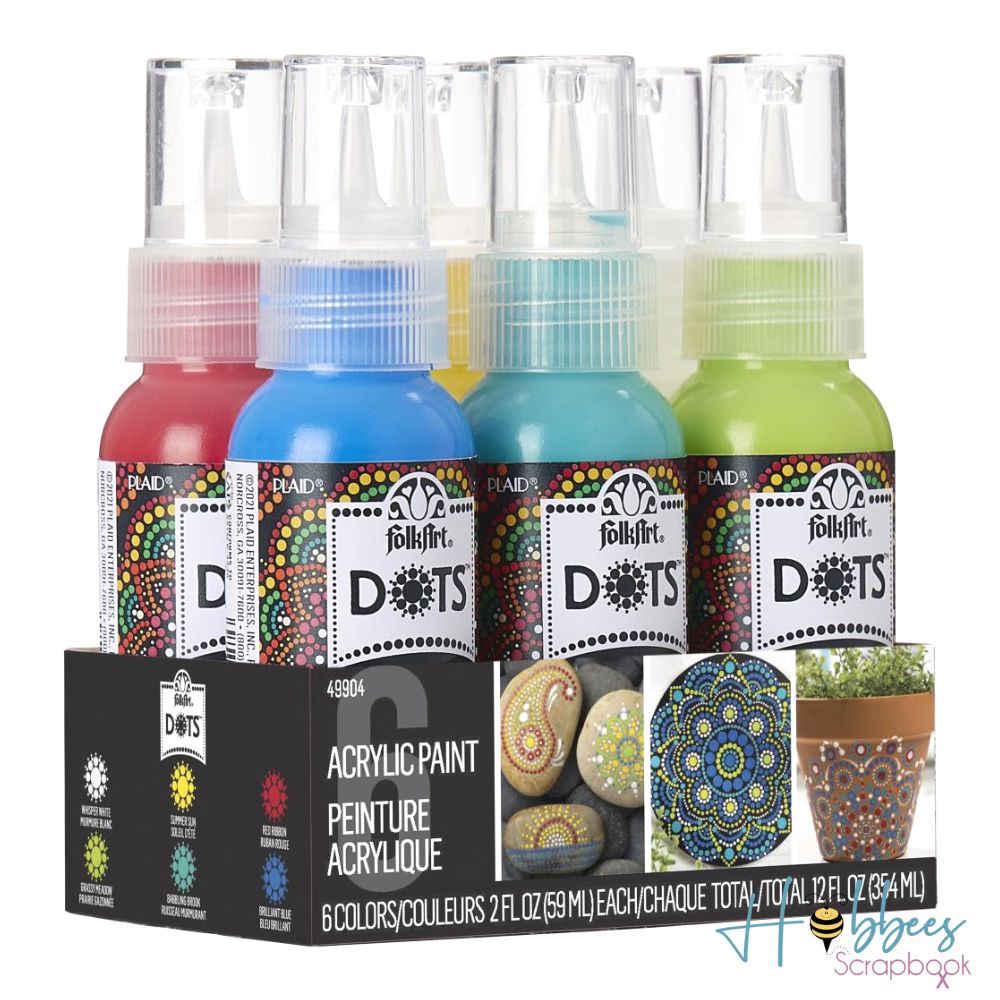 Acrylic Dot Painting Set / Juego de Pinturas Acrílicas Puntillismo Acrìlicos Folk Art