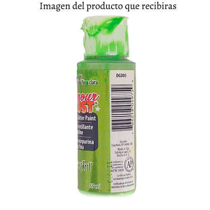 EA - Glamour Dust Glitter Paint Limelight / Pintura con Purpurina Lima Acrìlicos DecoArt