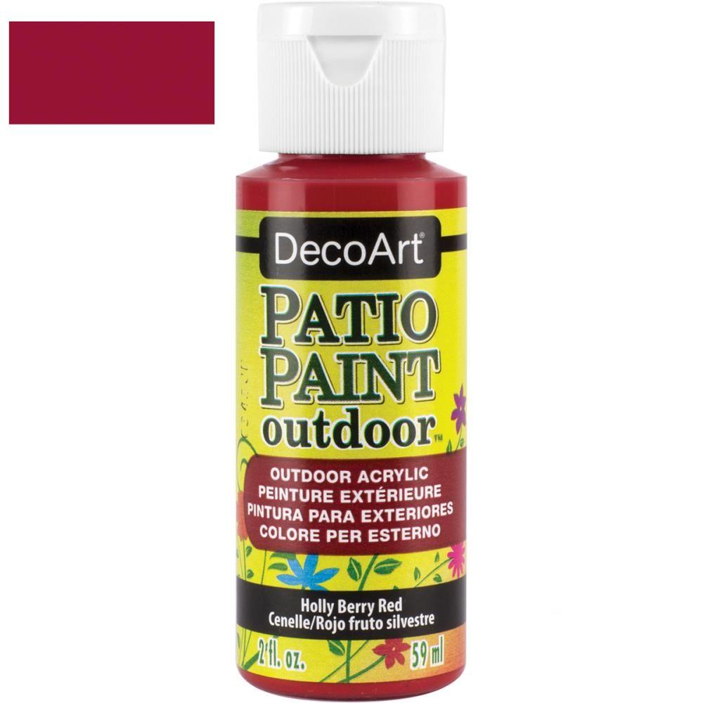 Patio Paint Holly Berry Red / Pintura para Patio Rojo Acrìlicos DecoArt