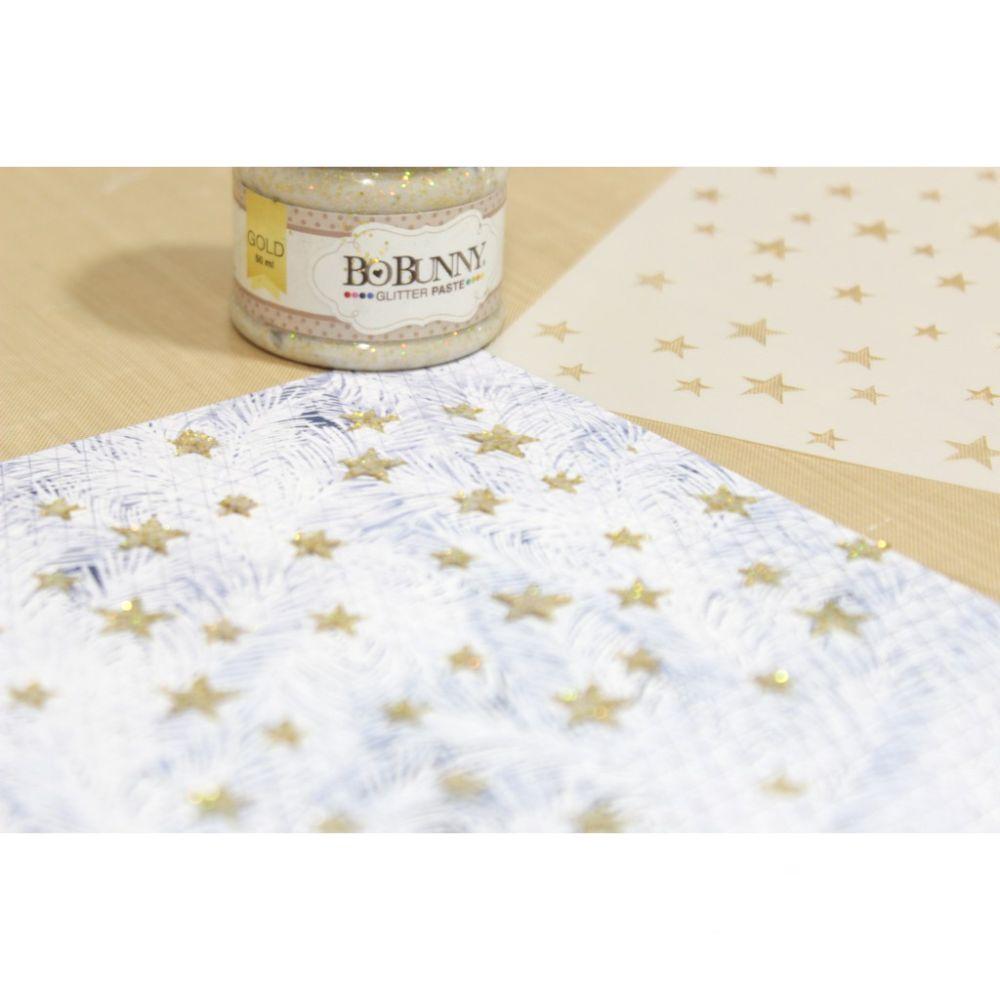 Gold Glitter Paste / Pasta Brillante con Glitter Oro Pastas Texturizadoras y Medios Mixtos BoBunny