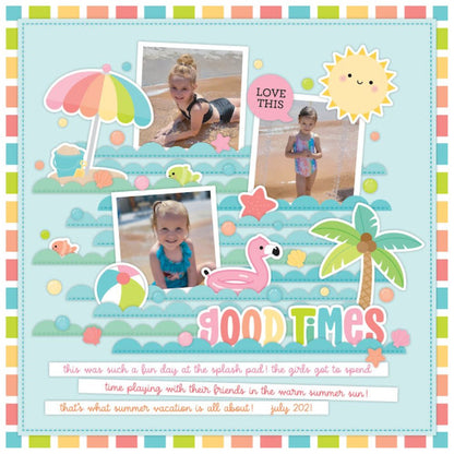 Double-Sided Paper Pad Seaside Summer 6&quot; / Block de Papel Verano Junto al Mar Papel Doodlebug