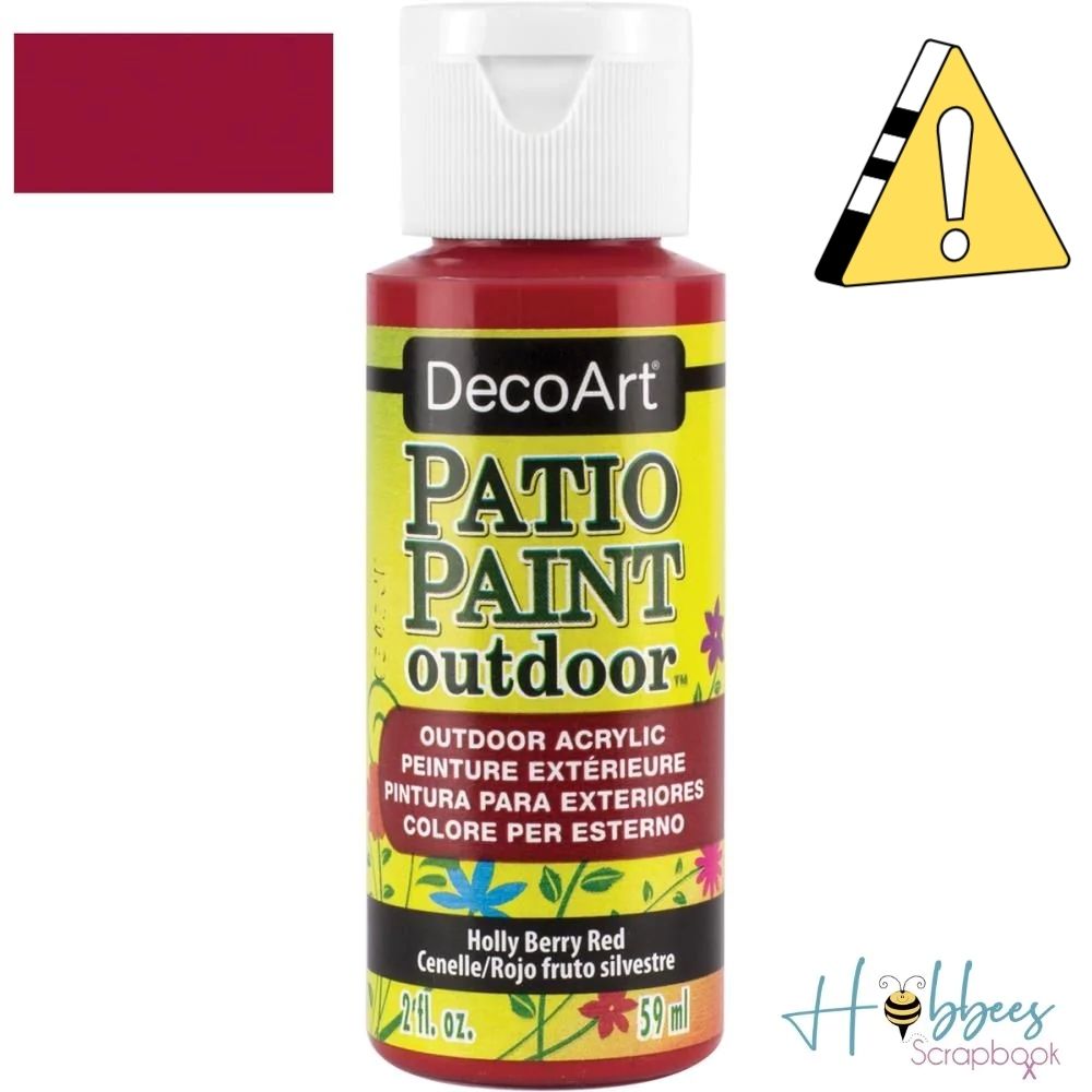 EA - Patio Paint Holly Berry Red / Pintura para Patio Rojo Acrìlicos DecoArt