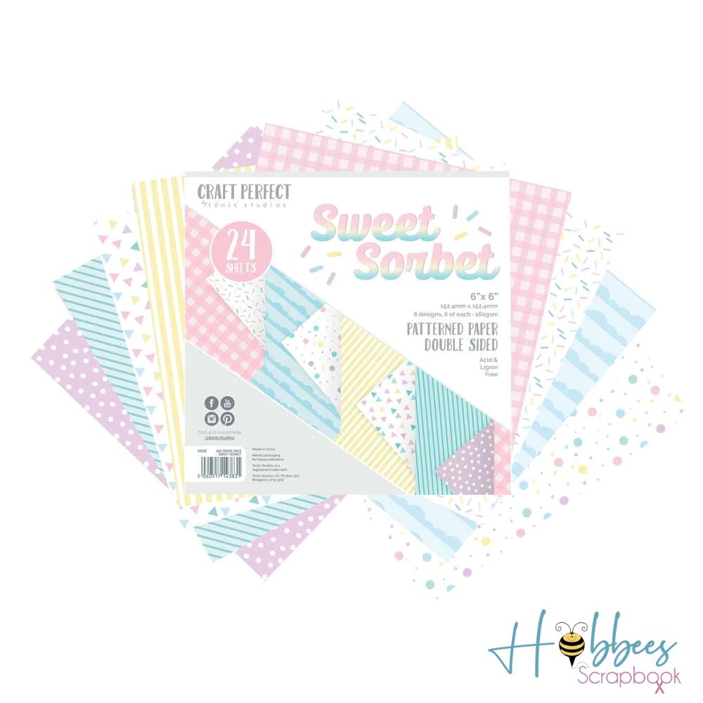 Mixed Card Pack Sweet Sorbet / Papel en Tonos Pastel 6"x6"