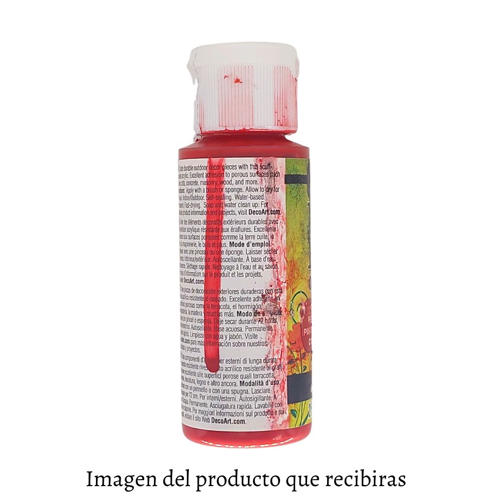 EA - Patio Paint Holly Berry Red / Pintura para Patio Rojo Acrìlicos DecoArt