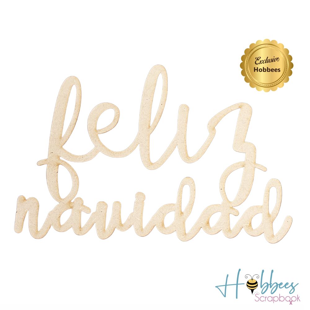 Die-Cut MDF Feliz Navidad Adornos / Embellishments Hobbees