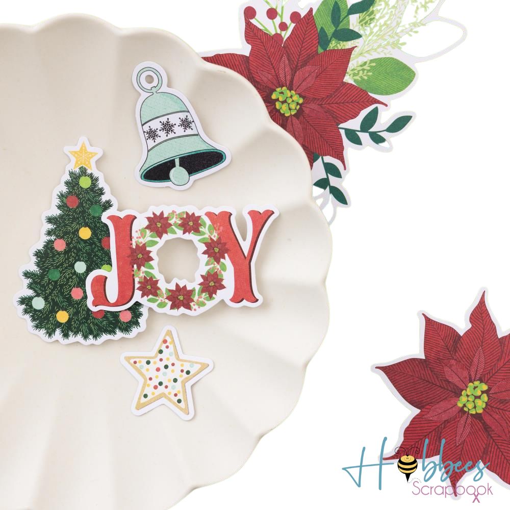 Evergreen &amp; Holly Cardstock Die-Cuts / Recortes Decorativos Adornos / Embellishments American Crafts