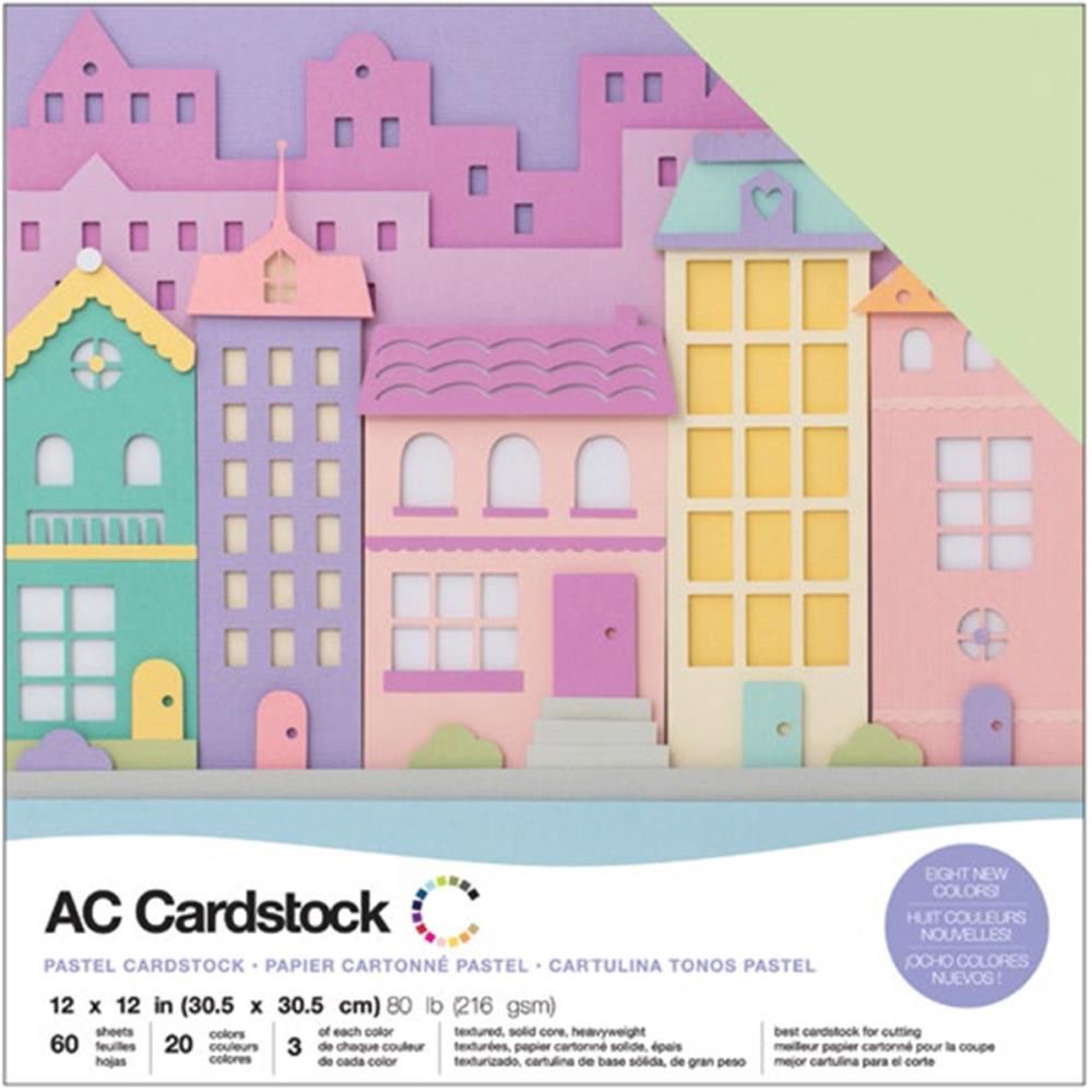 Pastels Cardstock Pack / Paquete de Cartulina en Tonos Pastel Papel American Crafts