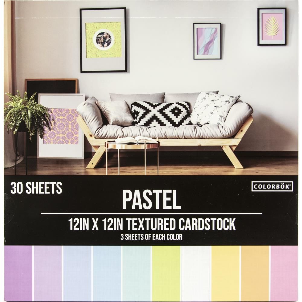 Textured Cardstock Pad Pastel / Cartulina Texturizada Colores Pastel