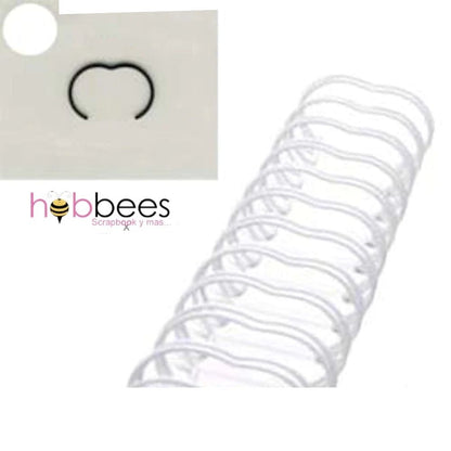 Owire Binding White 3/8&quot; / Arillos Metálicos Blancos - 0.95 cm Arillos para Engargolar Zutter