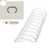 Owire Binding White 3/8" / Arillos Metálicos Blancos - 0.95 cm Arillos para Engargolar Zutter