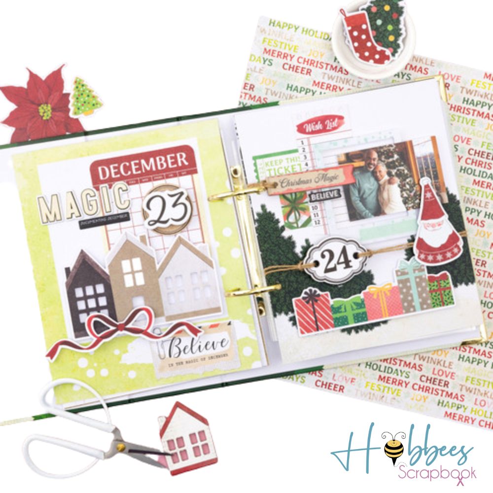 Evergreen &amp; Holly Paper Pad 6 x 8 / Bloc de Papel Adornos / Embellishments American Crafts