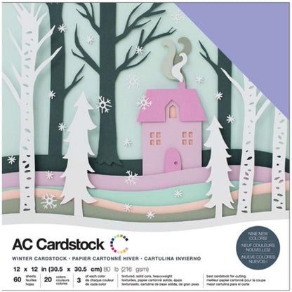 Winter Cardstock Pack / Paquete de Cartulina en Tonos Invierno Papel American Crafts