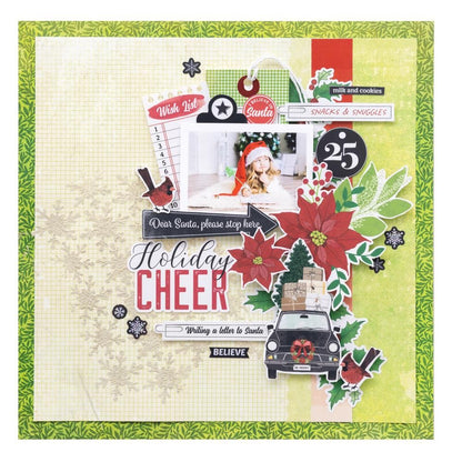 Evergreen &amp; Holly Paper Pad 6 x 8 / Bloc de Papel Adornos / Embellishments American Crafts
