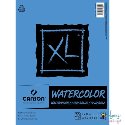 Canson XL Watercolor Paper Pad 9 x 12&quot; / Bloc Para Acuarela Papel para Arte Canson