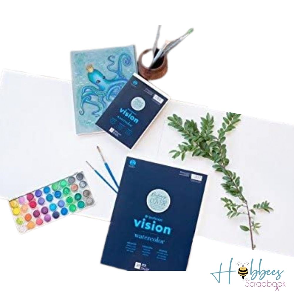 Strathmore Vision Cold Press Watercolor Pad 9 x 12&quot; / Papel para Acuarela Papel para Arte Strathmore