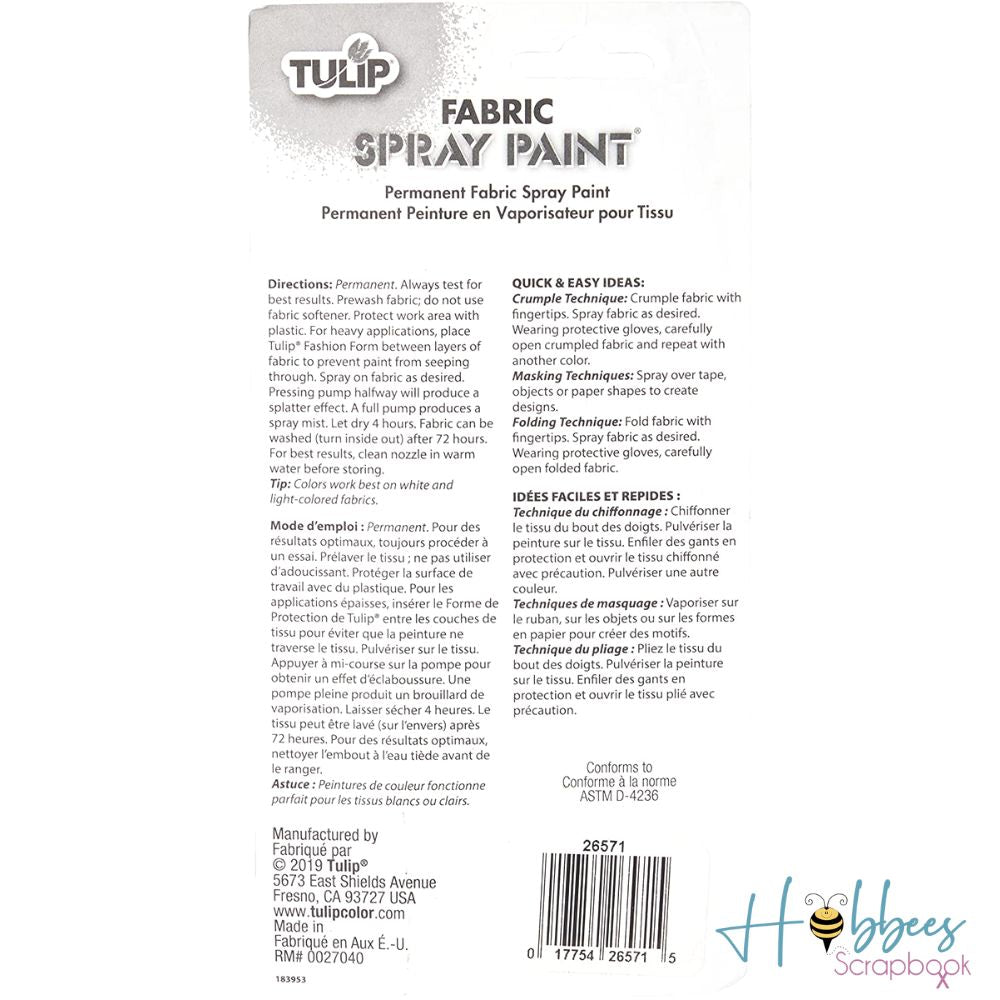 Tulip Fabric Spray Paint Sparkling Star Glitter / Spray para Tela con Purpurina Brillante Pintura para Tela Tulip