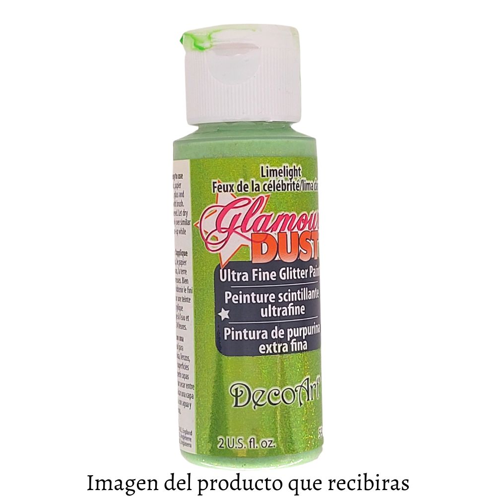 EA - Glamour Dust Glitter Paint Limelight / Pintura con Purpurina Lima Acrìlicos DecoArt