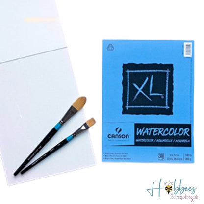 Canson XL Watercolor Paper Pad 9 x 12&quot; / Bloc Para Acuarela Papel para Arte Canson