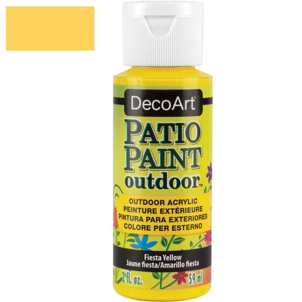 Patio Paint Fiesta Yellow / Pintura para Patio Amarillo Fiesta Acrìlicos DecoArt