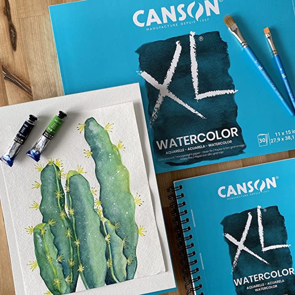 Canson XL Watercolor Paper Pad 11 x 15&quot; / Bloc Para Acuarela Papel para Arte Canson