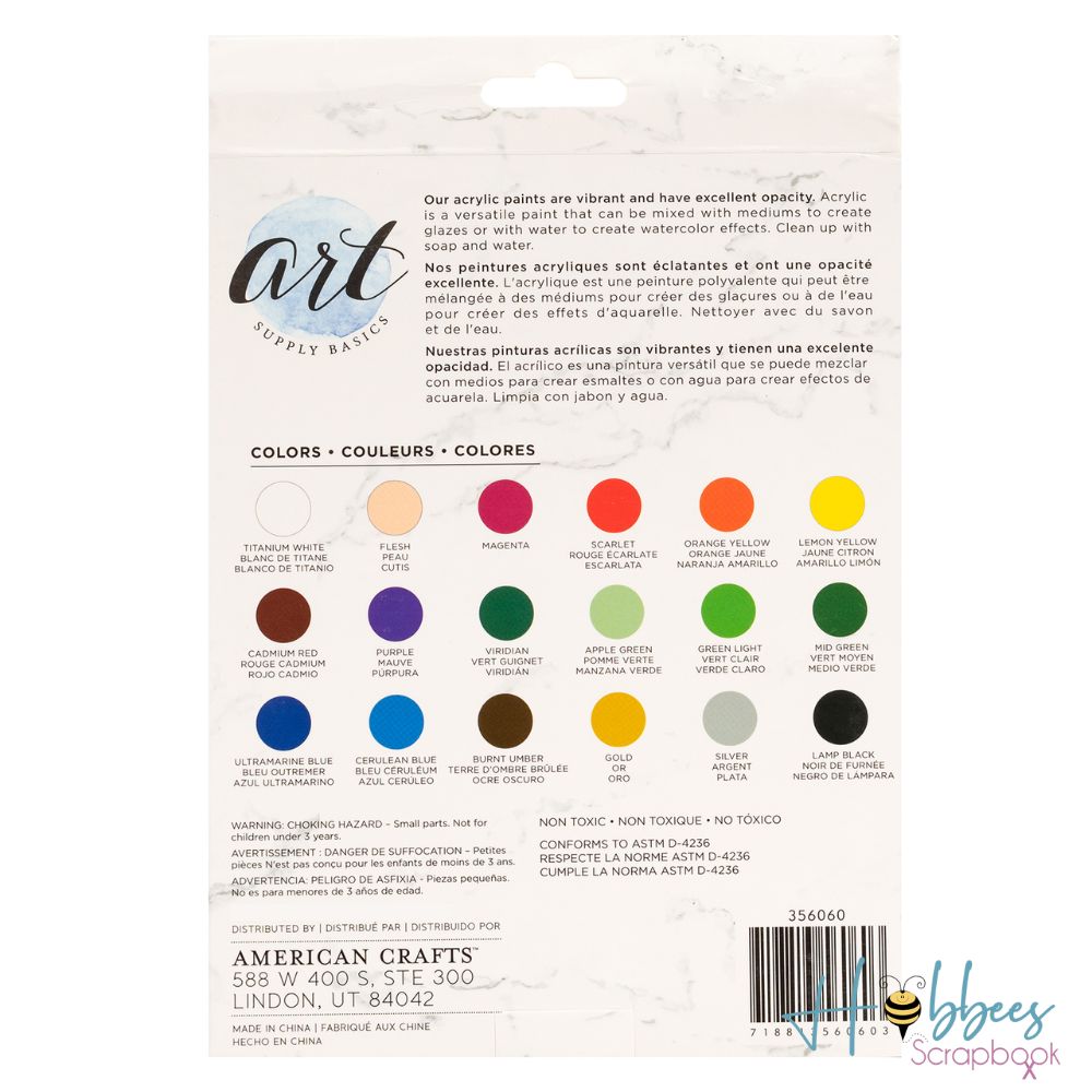 Acrylic Paint Professional / Pintura Acrílica Profesional Acrìlicos Art Supply Basics