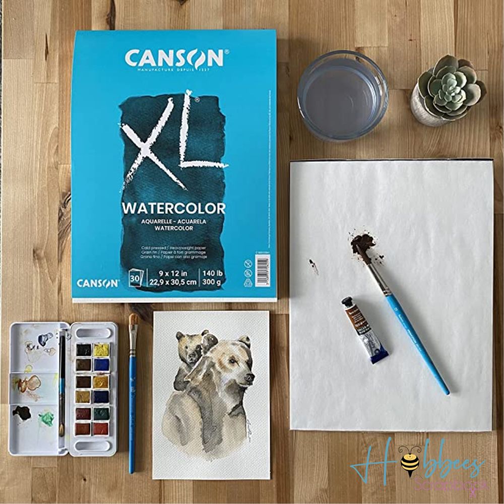 Canson XL Watercolor Paper Pad 9 x 12&quot; / Bloc Para Acuarela Papel para Arte Canson