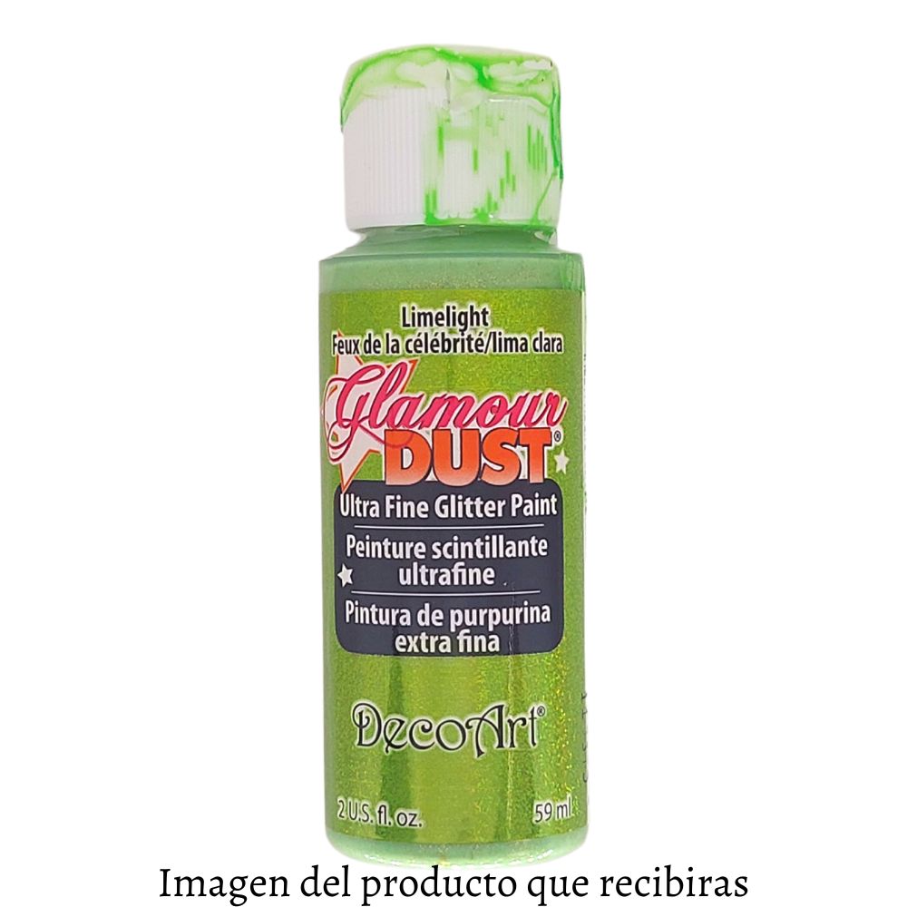 EA - Glamour Dust Glitter Paint Limelight / Pintura con Purpurina Lima Acrìlicos DecoArt