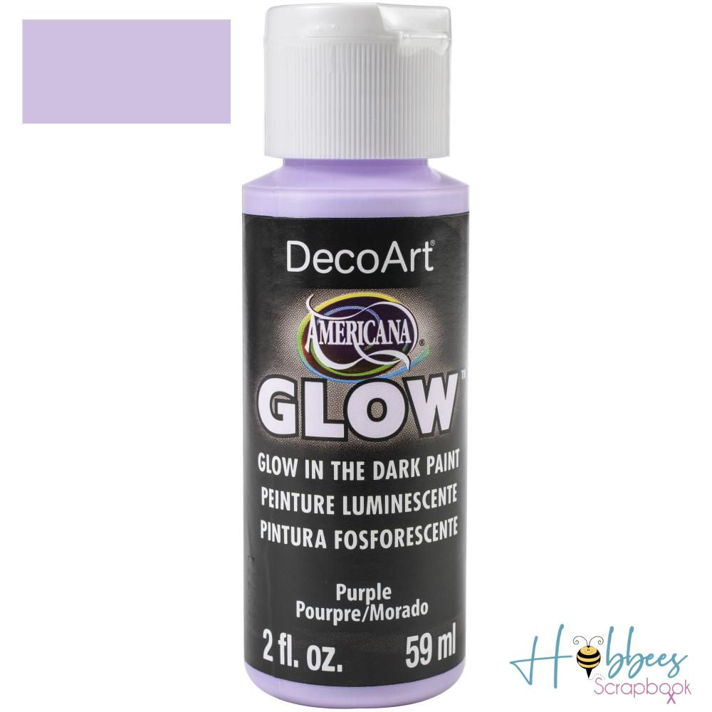 Glow In The Dark Paint Purple / Pintura Brilla en la Oscuridad Morado Acrìlicos DecoArt