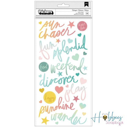 Sun Chaser Phrase Thickers Stickers / Estampas Gruesas de Frases Stickers Heidi Swapp