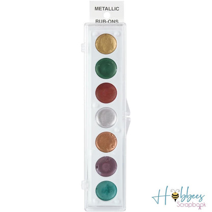 Metallic Rub-On Paint Palette 1 / Paleta de Pintura Metálica para Frotar Pintura y Medios Mixtos Craft T Products