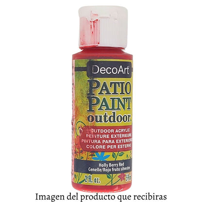 EA - Patio Paint Holly Berry Red / Pintura para Patio Rojo Acrìlicos DecoArt