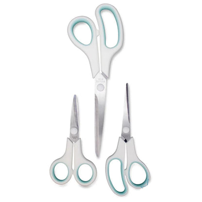 Craft Scissors / 3 Tijeras para Manualidades Blanco con Azúl Descontinuado We R Memory Keepers