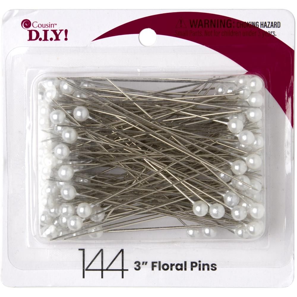 Floral Pins 3"/ Alfileres con Cabeza de Perla 2.5 cm Descontinuado Cousin