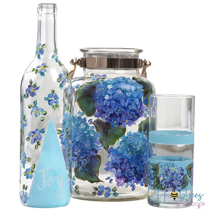 Enamel Paint Hydrangea / Pintura de Esmalte Azúl Esmaltes Folk Art