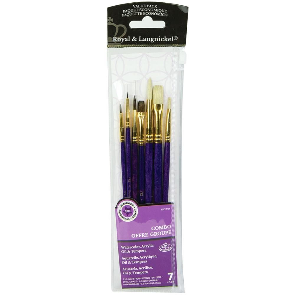 Bristle Sable Value Pack Brush Set / Juego de Pinceles Cerdas de Marta Pinceles y Brochas Royal Langnickel