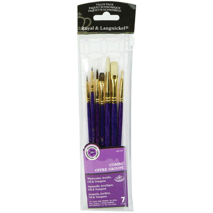 Bristle Sable Value Pack Brush Set / Juego de Pinceles Cerdas de Marta Pinceles y Brochas Royal Langnickel